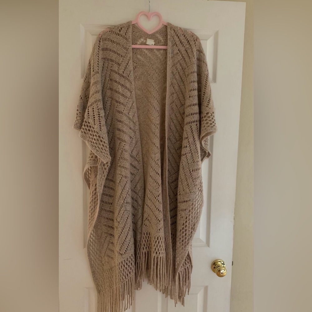Kimono style poncho